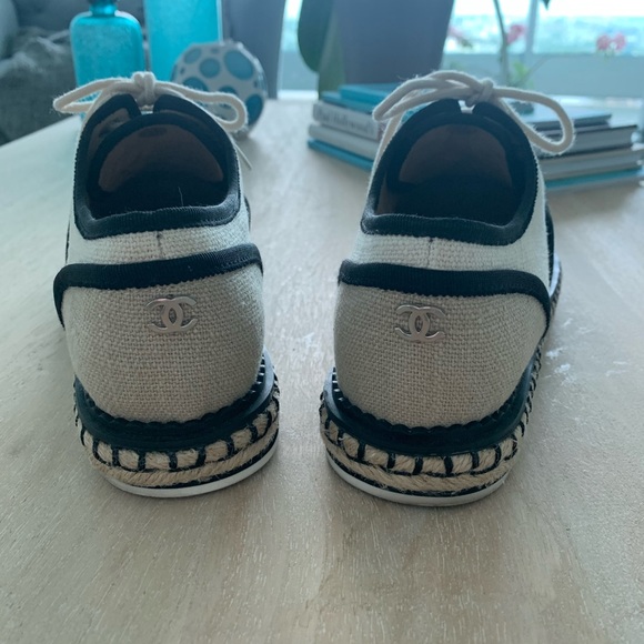 Chanel Canvas Oxford Espadrilles - Picture 6 of 8